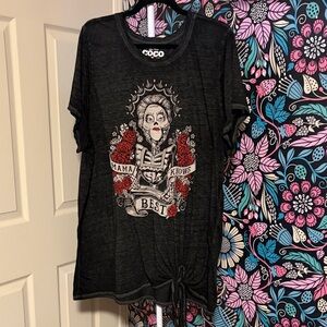 Women's Charcoal Coco Graphic Short Sleeve Tee